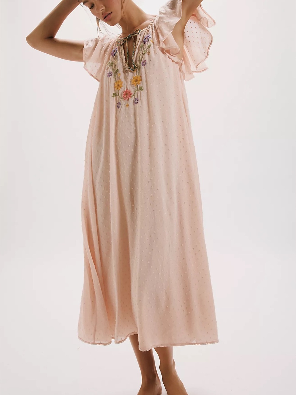 Free People Savannah Rose Midi Dress